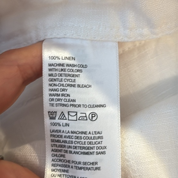 Tommy Bahama Two Palms Linen Shorts | Size 8 | White | NWT - Picture 3 of 6